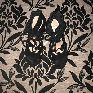 Gorgeous lace up block heels